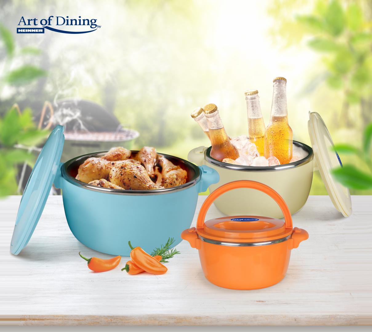 SET 3 CASEROLE TERMICE 2+4+6L,BELLY BLUE, ART OF DINING BY - imagine 11