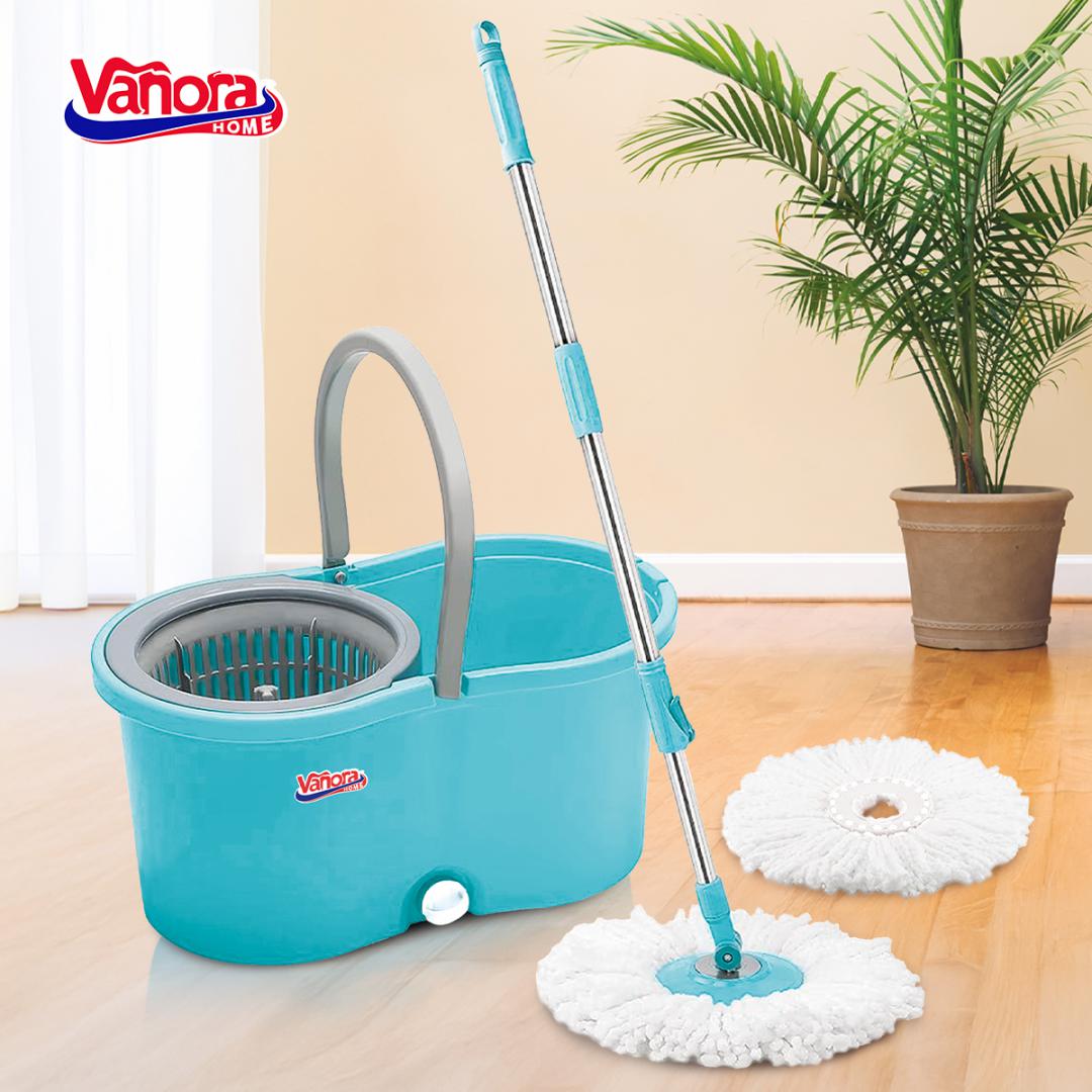 SET CURATENIE CU MOP ROTATIV, CLEAN360, ALBASTRU - imagine 4